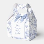 Ballotins Vintage Blue Bow Floral Baptism (Arrière)