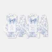 Ballotins Vintage Blue Bow Floral Baptism (Déplié)