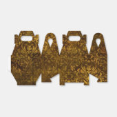 Ballotins Vintage Brass Gold Damask Grunge Textured (Déplié)