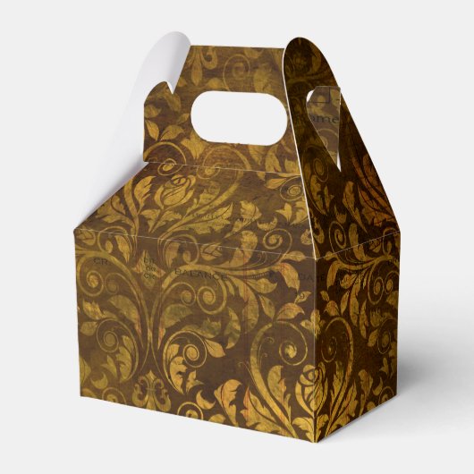 Ballotins Vintage Brass Gold Damask Grunge Textured (Verso)