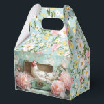 Ballotins Vintage Ferme Rustique Hen & Floral Pâques<br><div class="desc">Célébrez Pâques avec ce ballotin vintage de ferme, qui présente une belle illustration en se reposant dans une valise rustique, entouré de fleurs pastel douces sur un arrière - plan bleu délicat. Cette boîte à cadeaux chic et chic est parfaite pour les gâteries de Pâques, les fêtes et les fêtes...</div>