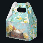 Ballotins Vintage Ferme Rustique Hen & Floral Pâques<br><div class="desc">Célébrez Pâques avec ce ballotin vintage de ferme, qui présente une belle illustration en se reposant dans une valise rustique, entouré de fleurs pastel douces sur un arrière - plan bleu délicat. Cette boîte à cadeaux chic et chic est parfaite pour les gâteries de Pâques, les fêtes et les fêtes...</div>
