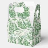 Ballotins Vintage fleuri vert toile jouy Douche nuptiale, (Ouvert)