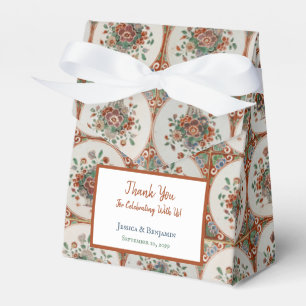 Ballotins Vintage Floral Terracotta Carreaux Motif Mariage