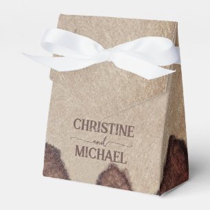 Ballotins Vintage papier rustique brun montagnes mariage