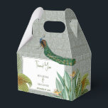 Ballotins Vintage Peacock Feather Tropical Greenery Mariage<br><div class="desc">Un design vintage d'oiseau paon avec verdure tropicale et motif damassé arrière - plan. Ce design est idéal pour toutes les saisons. Un design aquarelle élégant dans un thème contemporain. Un mariage distingué vous remercie ballotin avec des plumes de paon glorieuses et des éléments modernes. Des invitations de mariage et...</div>
