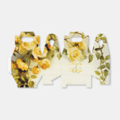 Ballotins Vintage romantique peinture de roses jaunes mariag (Déplié)