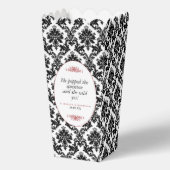 Ballotins Vintage rouge noir et blanc Mariage damassé (Recto)