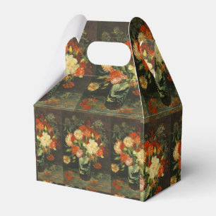 Ballotins Vintage Van Gogh Fleurs Vase rouge avec oeillets