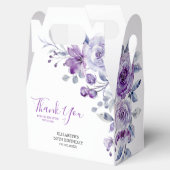 Ballotins Violet Rose verdure Floral Anniversaire Merci (Ouvert)