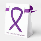 Ballotins Violet Sensibilisation Ruban Personnalisé Art Part (Arrière)