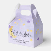 Ballotins Violet sur la Lune, Baby shower Lune étoiles (Arrière)