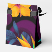 Ballotins Violet Tropical Jaune Hibiscus Mariage Merci (Arrière)