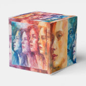 Ballotins Visages des femmes - Peinture aquarelle (Arrière)