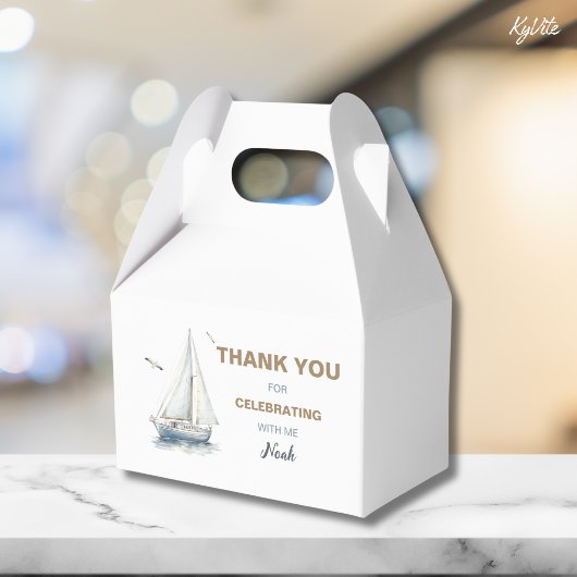 Ballotins Voile sur le bateau à voile Anniversaire Gable Box