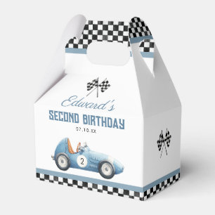 Ballotins Voiture de course bleue vintage pour anniversaire