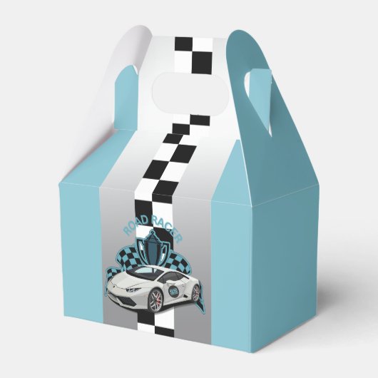 Ballotins Voiture de course vert, noir et blanc Ballotin (Verso)