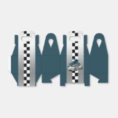 Ballotins Voiture de course vert, noir et blanc Ballotin (Déplié)