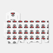 Ballotins Voiture Red Race avec drapeau À damiers (Déplié)