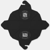 Ballotins Votre code QR & Texte modifiable | Noir & Blanc (Déplié)