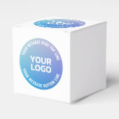 Ballotins Votre logo | Ombre dégradée bleu-violet et texte c (Verso)