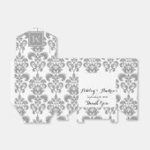 Ballotins Votre Monogramme, Gris Damas Modèle 2 (Déplié)