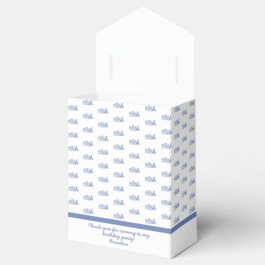 Ballotins Votre numéro de décalage d'âge Motif - Bleu/Blanc (Ouvert)