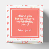 Ballotins Votre numéro de décalage d'âge Motif - Corail/Blan (Haut)