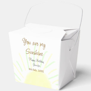Ballotins Vous êtes mon soleil jaune pastel anniversaire ajo