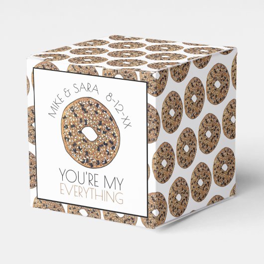 Ballotins Vous êtes My Everything Bagel Foodie Wedding Favor (Verso)