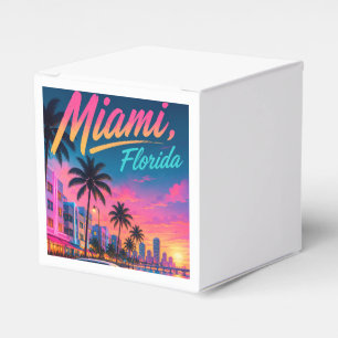Ballotins Voyage Miami Floride Rétro Néon Coucher de Soleil