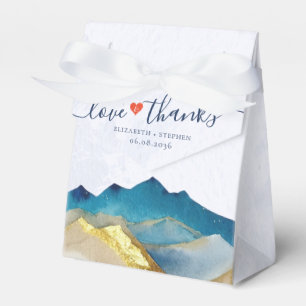 Ballotins Watercolo Golden Mountains Mariage Mercis cadeaux