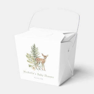 Ballotins Watercolor Baby shower de cerfs de bois