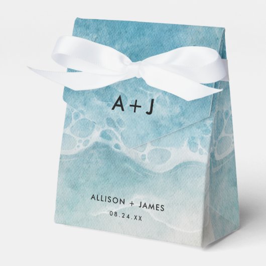 Ballotins Watercolor Beach Wedding Participants (Verso)