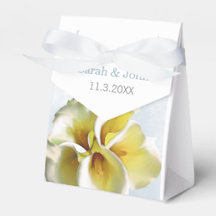 Ballotins watercolor calla lys Floral Wedding boîte de faveu