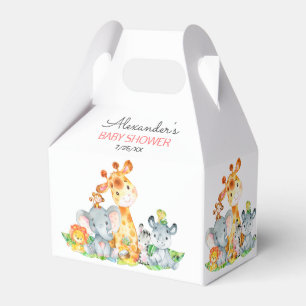 Ballotins Watercolor Cute Safari Jungle Baby shower fille