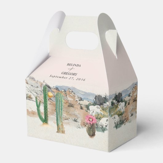 Ballotins Watercolor Desert Cactus Boho Wedding Favor (Verso)