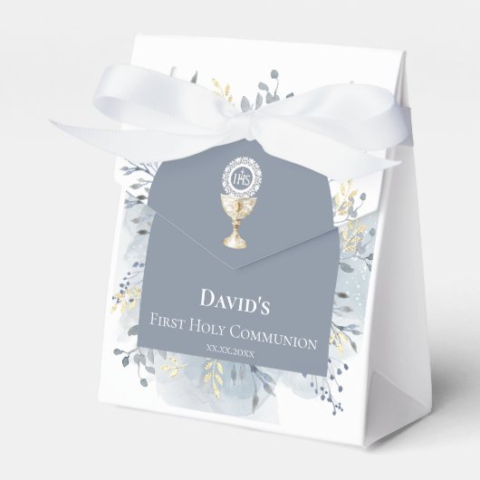 Ballotins watercolor foliage First Holy Communion (Verso)