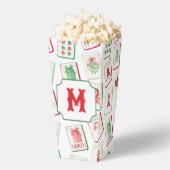 Ballotins Watercolor Mahjong Red & Green Christmas Monogram (Sauté)