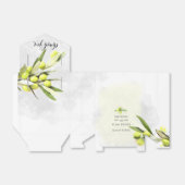 Ballotins Watercolor Olive Branches Wedding Thank You (Déplié)