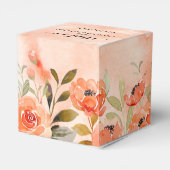 Ballotins Watercolor Orange Floral Bride Party (Arrière)