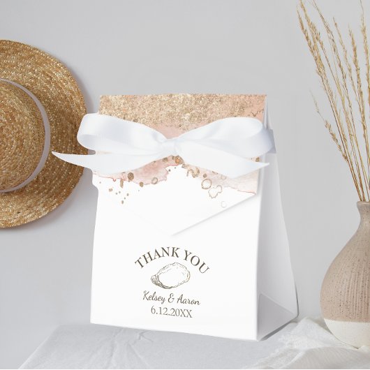 Ballotins Watercolor Oyster Pearl Beach Mariage