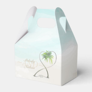 Ballotins Watercolor Tropical Beach Ballotin de mariage