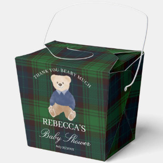 Ballotins We can bearly wait classic plaid baby shower