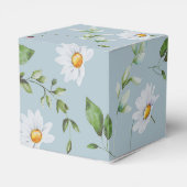 Ballotins Wedding Bridal Shower Blue Daisy Favor Box (Arrière)