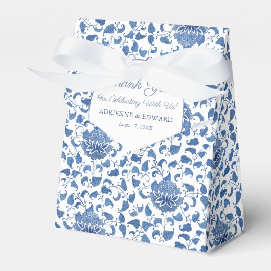 Ballotins Wedding shower Chic Chinoiserie Bleu Et Blanc (Verso)