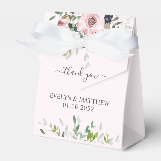 Ballotins Wedding shower de verdure rose pâle (Verso)