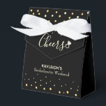 Ballotins Week-end d'enterrement de vie de jeune fille Black<br><div class="desc">Ces boîtes de faveur de conception de scintillement doré amusantes sont parfaites pour les soirées d'enterrement de vie de jeune fille de week-end. À votre copines avec ces boîtes de fête personnalisées. Trouvez des articles assortis dans ma boutique.</div>