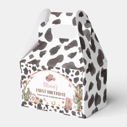 Ballotins Western Bows Pink Cowgirl Anniversaire (Verso)