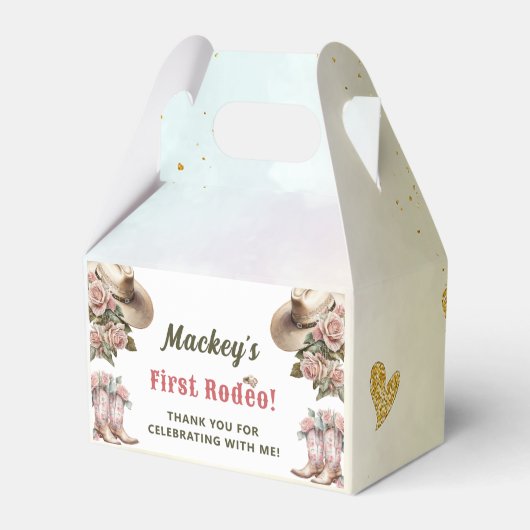 Ballotins Western Rustic Floral fête d'anniversaire (Verso)